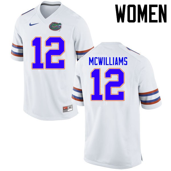 Florida Gators Women #12 C.J. McWilliams College Football Jerseys White